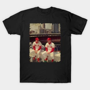 Rob Dibble and Norm Charlton in Cincinnati Reds T-Shirt